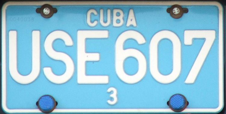 Vehicle registration plates of Cuba
