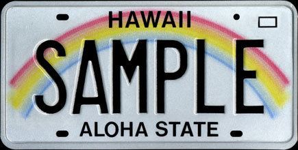 Vehicle registration plates of Hawaii