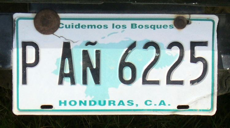 Vehicle registration plates of Honduras