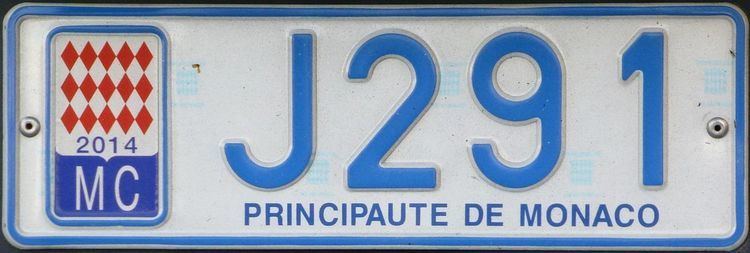 Vehicle registration plates of Monaco