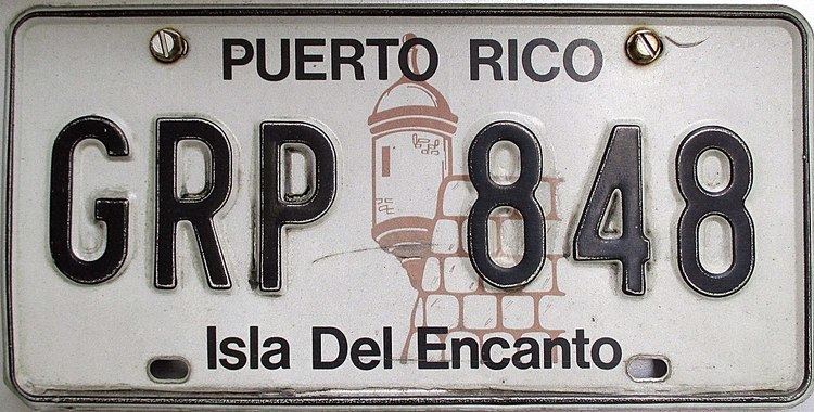 Vehicle registration plates of Puerto Rico