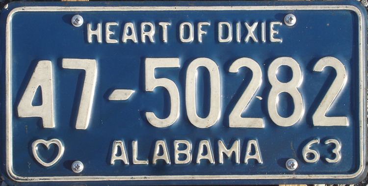 Vehicle registration plates of the United States for 1963