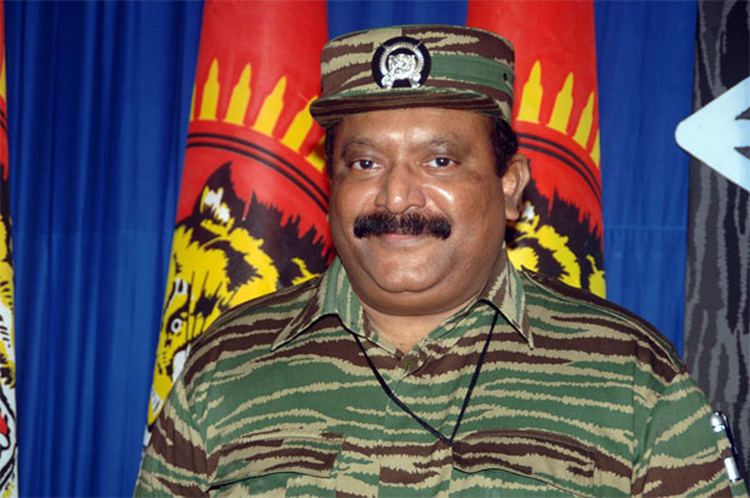 Velupillai Prabhakaran wearing his uniform