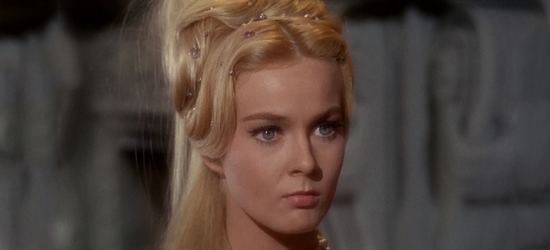 Venita Wolf as Yeoman Teresa Ross with her hair arranged in a scene from Star Trek, 1966.