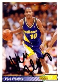 Vern Fleming Vern Fleming autographed Indiana Pacers 199293 Upper Deck card
