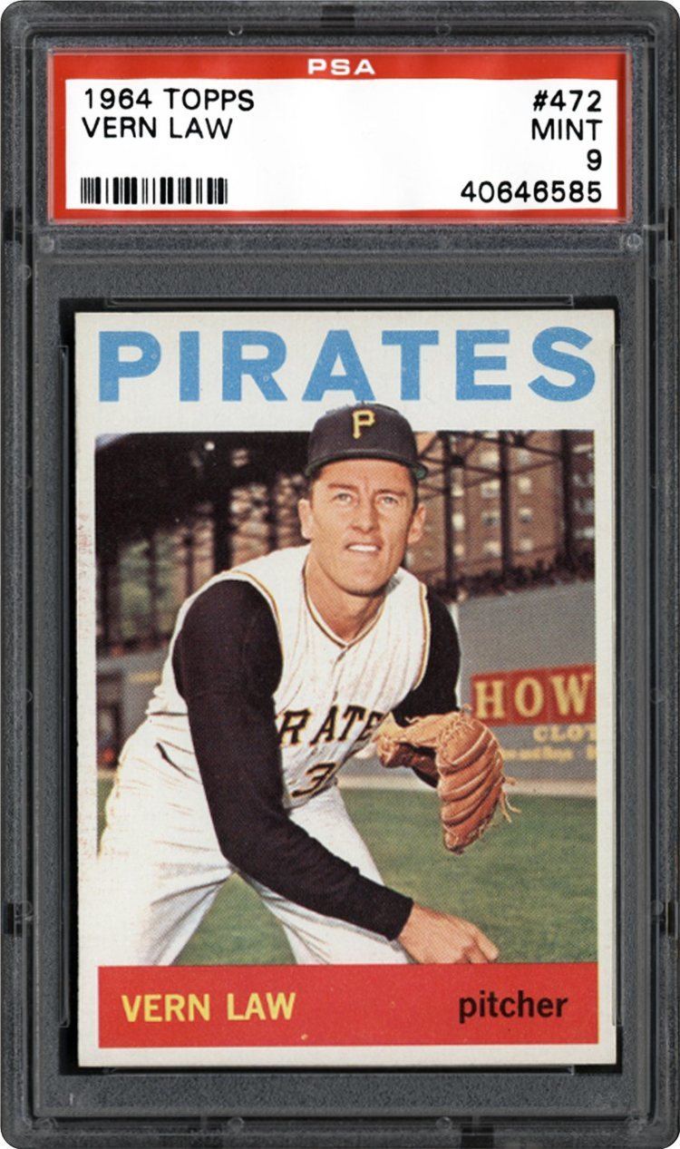 Vern Law 1964 Topps Vern Law PSA CardFacts