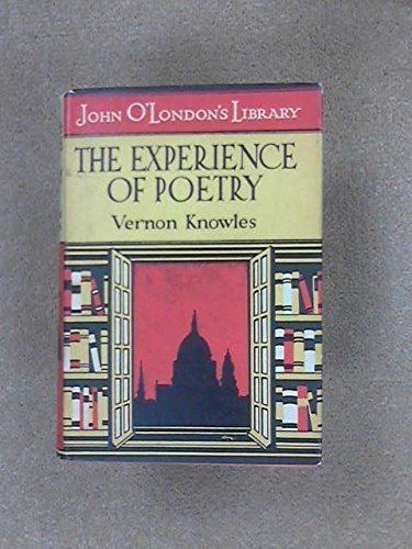 Vernon Knowles The Experience of Poetry Vernon Knowles Amazoncom Books