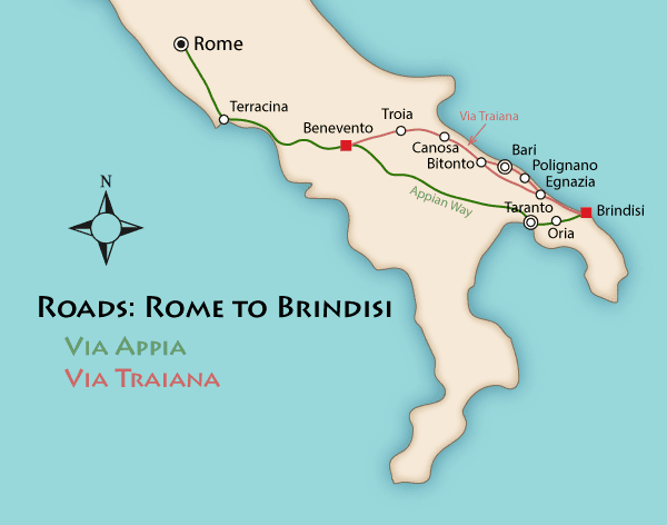 Via Traiana Via Traiana Map A Puglia Itinerary Wandering Italy