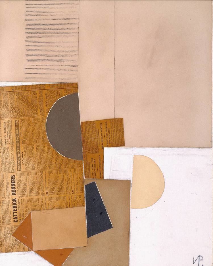 Victor Pasmore Abstract in White Grey and Ochre Victor Pasmore
