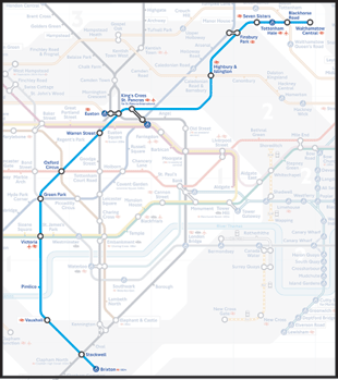 A map of the entire Victoria Line.
