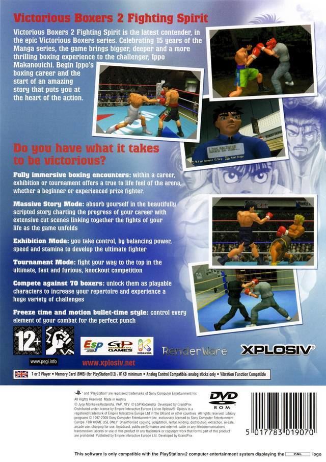 Victorious Boxers 2: Fighting Spirit Victorious Boxers 2 Fighting Spirit Box Shot for PlayStation 2
