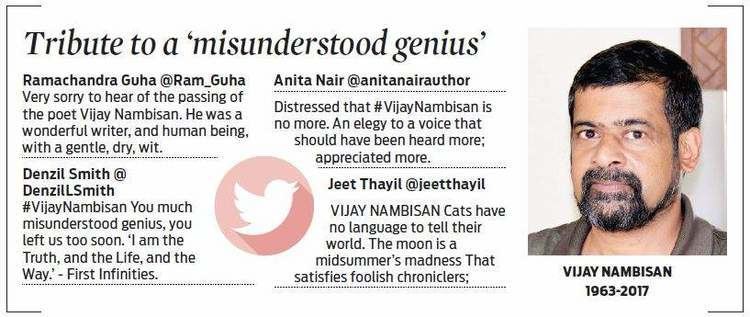 Vijay Nambisan Vijay Nambisan poet who saw life in everything The New Indian Express
