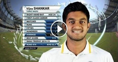 Vijay Shankar (cricketer) Video Vijay Shankars 105 Runs Karnataka v Tamil Nadu Ranji