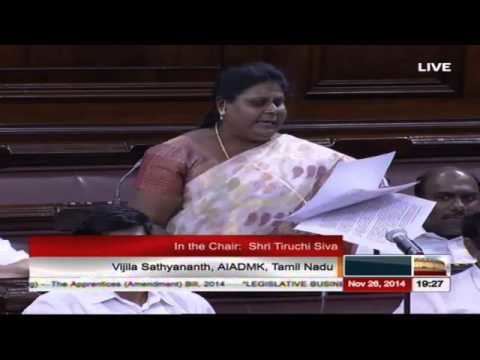 Vijila Sathyananth Smt Vijila Sathyananths comments on The Apprentices Amendment