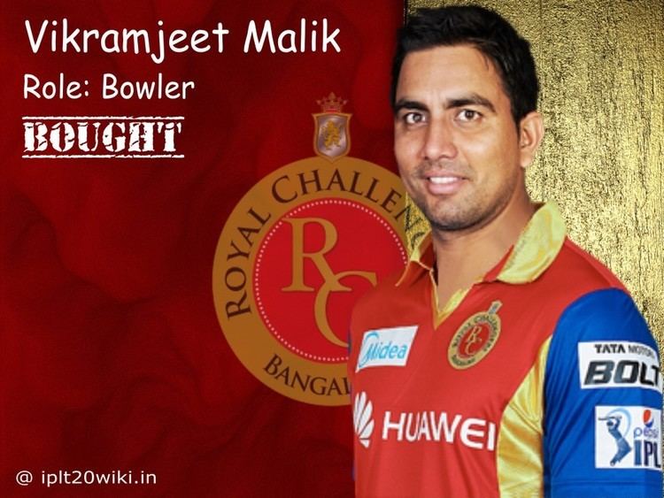 Vikramjeet Malik Vikramjeet Malik Royal Challengers Bangalore IPL 2016 Player