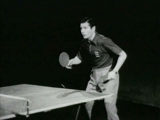 Viktor Barna Table tennis demonstration match 1949 Indoor sports Te Ara