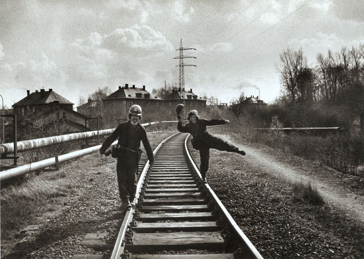 Viktor Kolář Vintage Works Viktor Kolar Untitled Men on Railroad Tracks