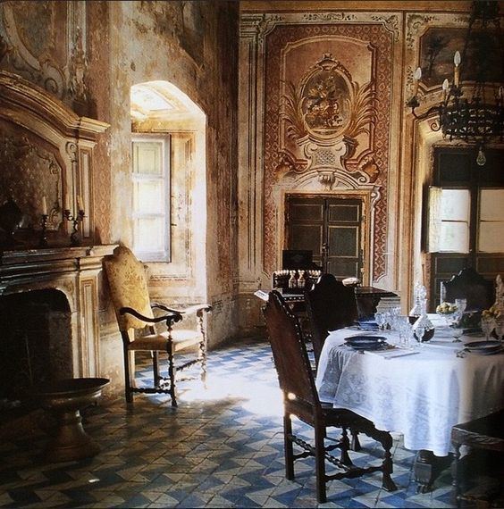 Villa Spedalotto The the dining room at the neoclassical Villa Spedalotto featuring