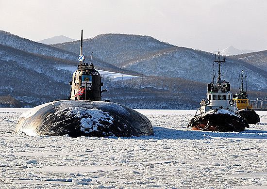 Vilyuchinsk In Vilyuchinsk returned from a trip nuclear submarine Omsk