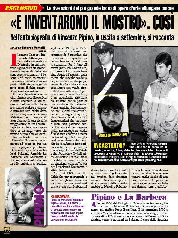 Vincenzo Pipino Lanticipazione Le memorie di Pipino Cos fabbricarono il falso