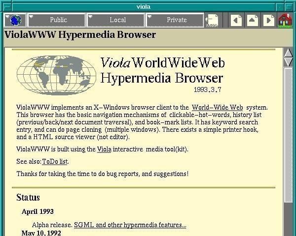 ViolaWWW Before Netscape the forgotten Web browsers of the early 1990s Ars