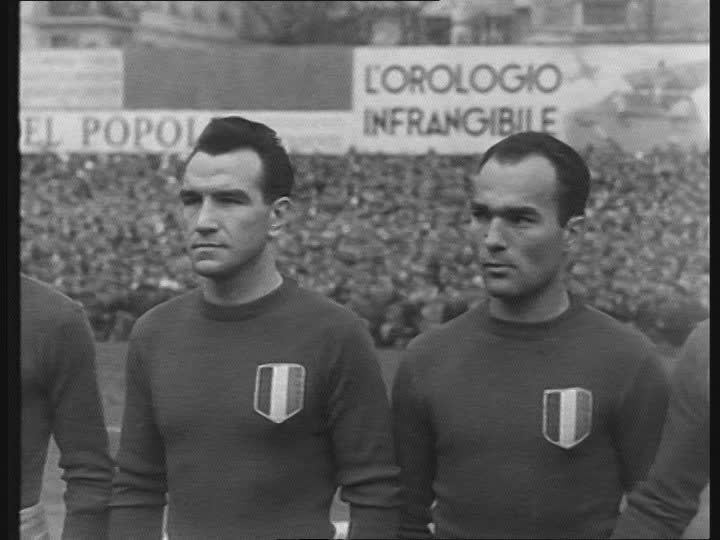 Virgilio Maroso Football Match ItalyPortugal Italy 1949 SD Stock