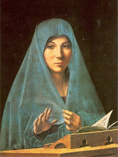 Virgin Annunciate (Antonello da Messina, Palermo) Virgin Annunciate 1474 1475 Antonello da Messina WikiArtorg