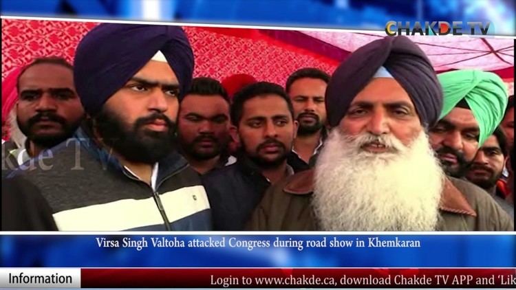 Virsa Singh Valtoha Virsa Singh Valtoha attacked Congress during road show in Khemkaran
