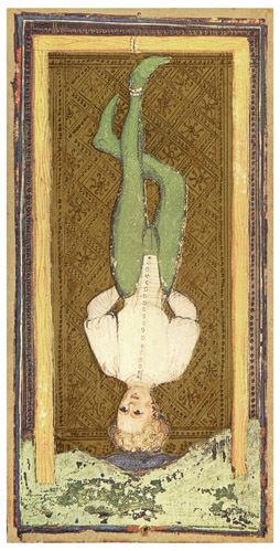 The Hanged Man of Visconti-Sforza Tarot Cards.
