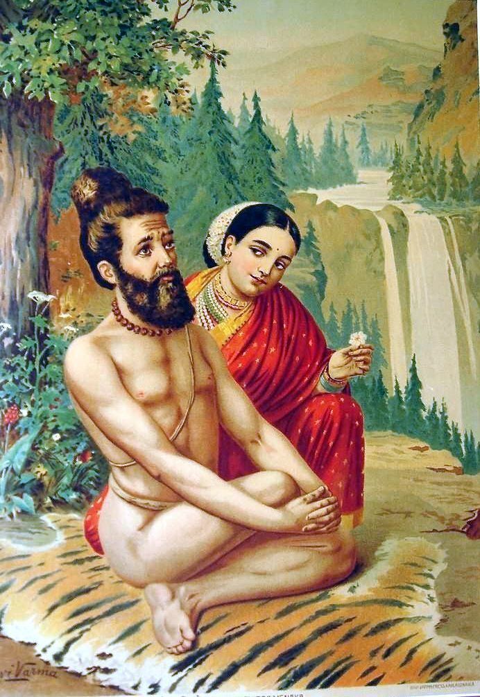 Vishvamitra FileMenaka and Vishvamitra in a painting by Raja Ravi Varmajpg