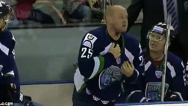 Vitali Sitnikov Russian ice hockey player Vitali Sitnikov has his throat slashed by