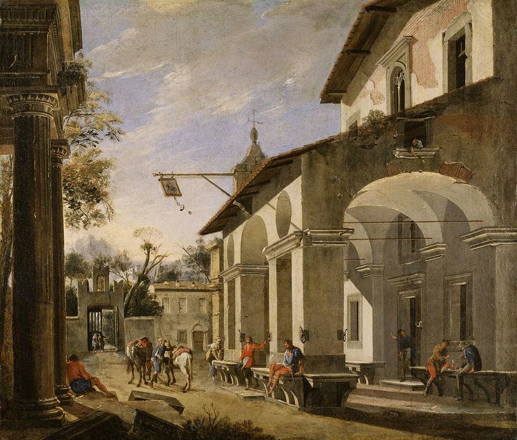 Viviano Codazzi FileViviano Codazzi Courtyard of an Inn with Classical