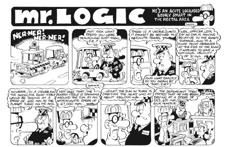Viz (comics) Mr Logic gets pulled over for speeding VIZ