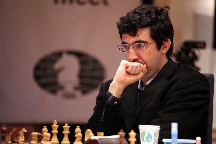 World chess champion Vladimir Kramnik at the launch of the man versus  machine chess tournament in London. Kramnik told the launch he was  confident he could reclaim humanity's supremacy over technology in