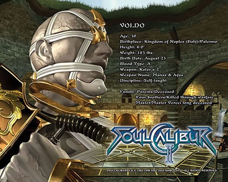 Voldo Voldo Soul Calibur video game Character profile Writeupsorg