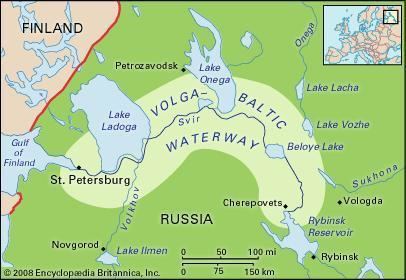Volga–Baltic Waterway VolgaBaltic Waterway waterway Russia Britannicacom