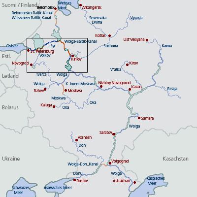 Volga–Baltic Waterway Rivers Newa Svyr VolgaBaltic Waterway Russia european