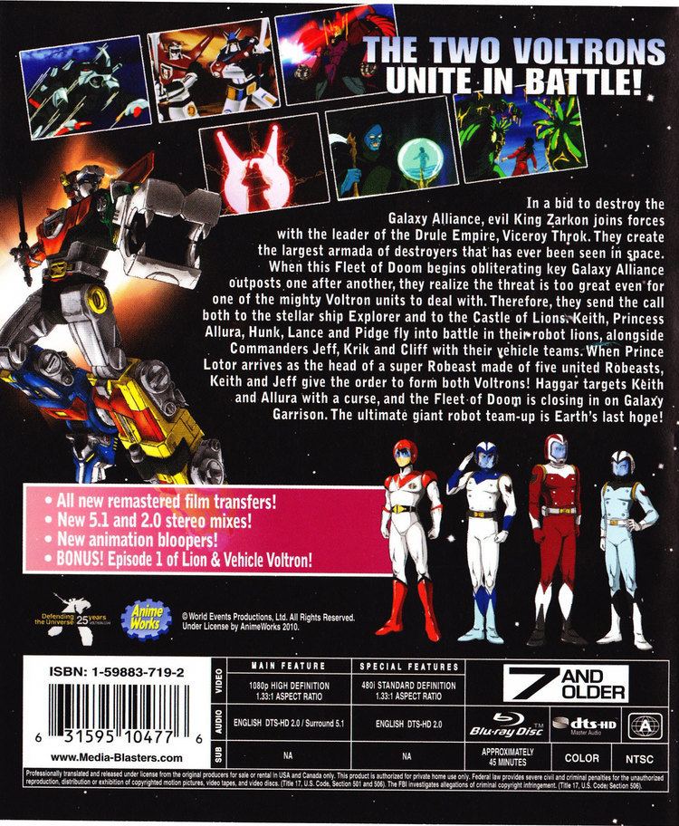 Voltron Fleet of Doom Bluray