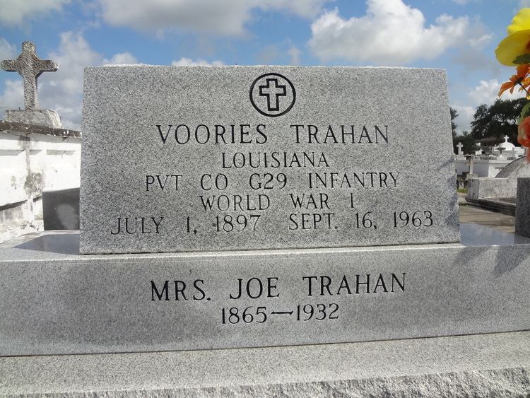 Voorhies Trahan Voorhies Trahan 1897 1963 Find A Grave Memorial
