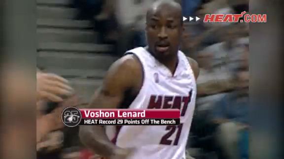 Voshon Lenard 25th Anniversary Moments Voshon Lenard 29pts Miami Heat