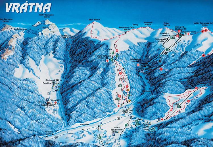 Vrátna dolina Vratna Dolina Ski Resort Guide Location Map Vratna Dolina ski