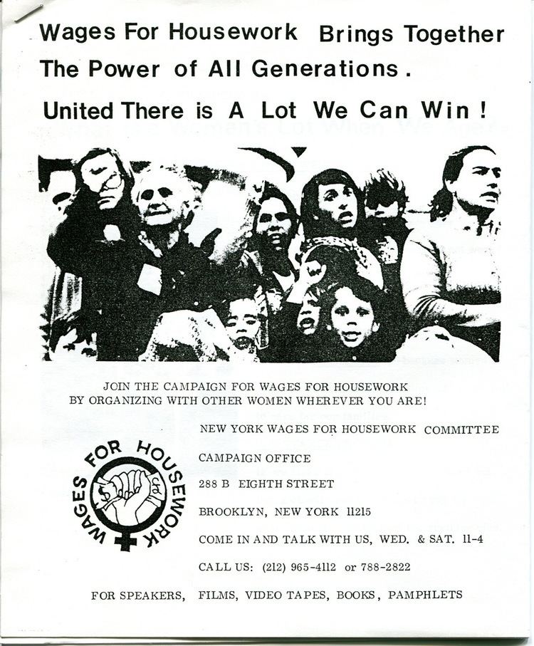 Wages for housework MayDay Rooms WfHw Pamphlets Flyers Photographs