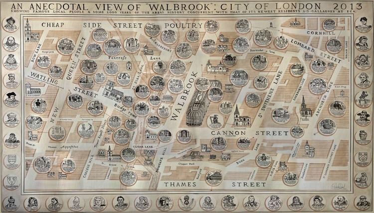Walbrook Adam Dants Map Of Walbrook Spitalfields Life