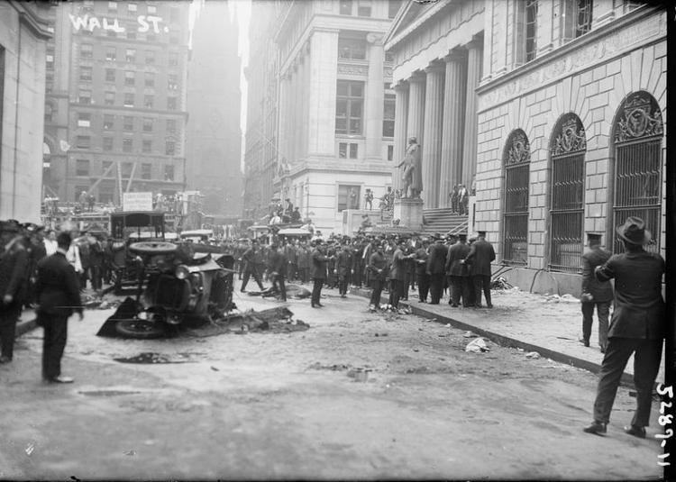 Wall Street bombing The 1920 Wall St bombing A terrorist attack on New York