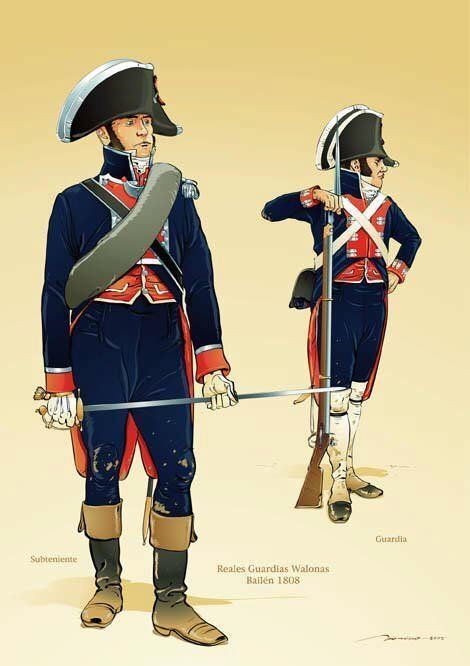 Walloon Guards Reales Guardias Walonas en la batalla de Bailn 1808 Royal