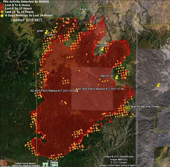 Wallow Fire Wallow fire burns through Greer Arizona Wildfire Today