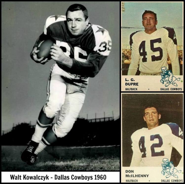 Walt Kowalczyk Dallas Cowboys 1960 Running Backs Walt Kowalczyk LG Dupre and