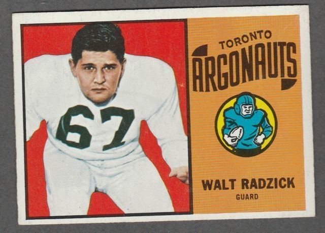 Walt Radzick 1964 Topps CFL Walt Radzick 76 Football Card eBay