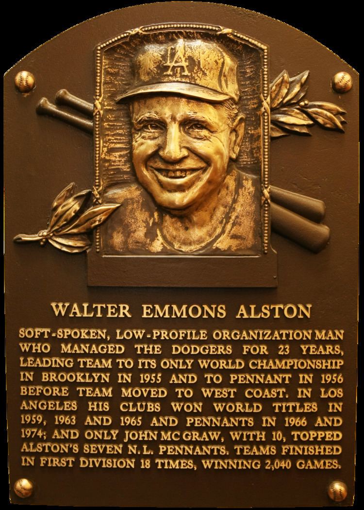 Walter Alston Alston Walter Baseball Hall of Fame