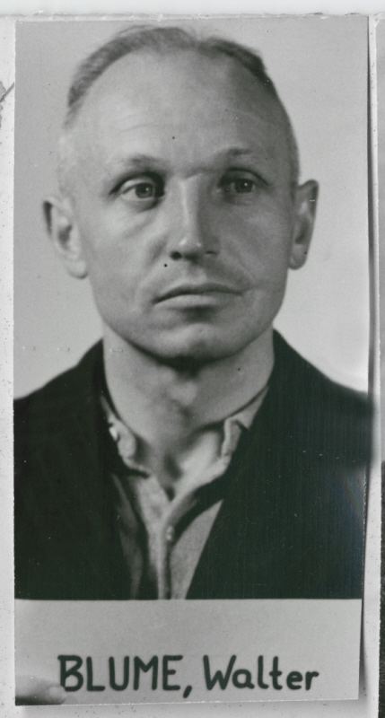 Walter Blume (SS officer) Mug shot of Walter Blume SS commanding officer and member of the
